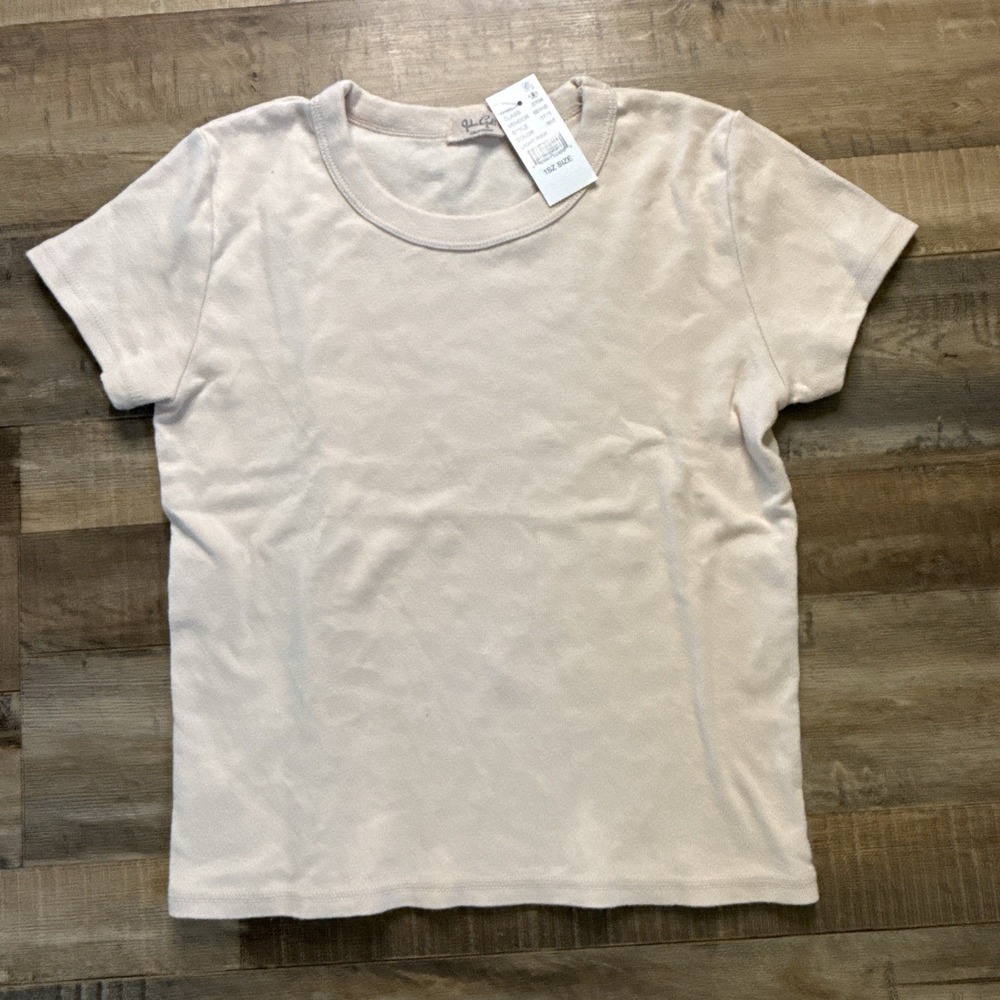 John Galt/ Brandy Melville Basic Crew Neck Tee: Baby Tee One Size/ XS/S